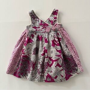 Liberty of London 9 Months Baby Girl Purple Floral Dress Spring Summer